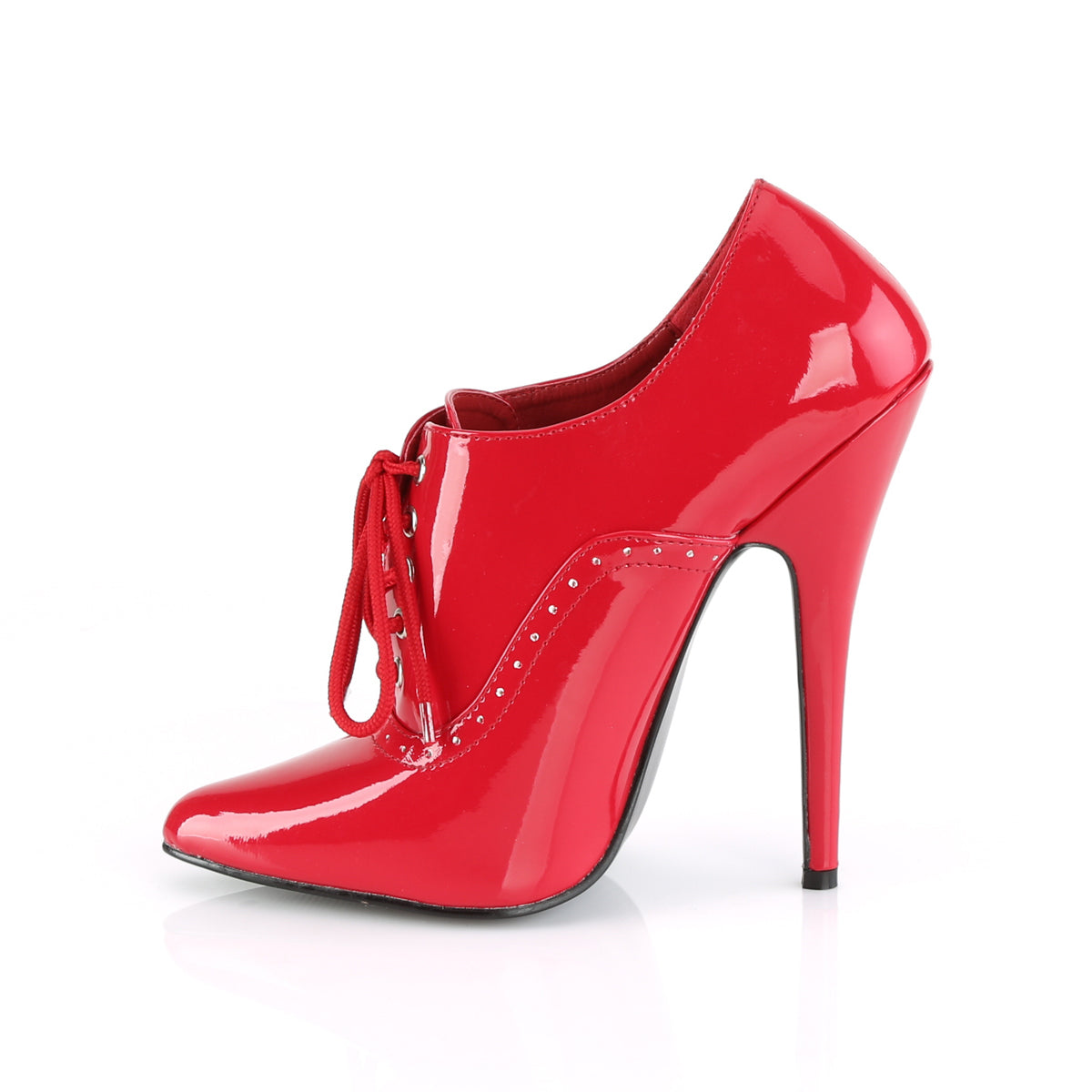 DOMINA-460 Devious Heels Red Patent Single Soles [Fetish Heels]
