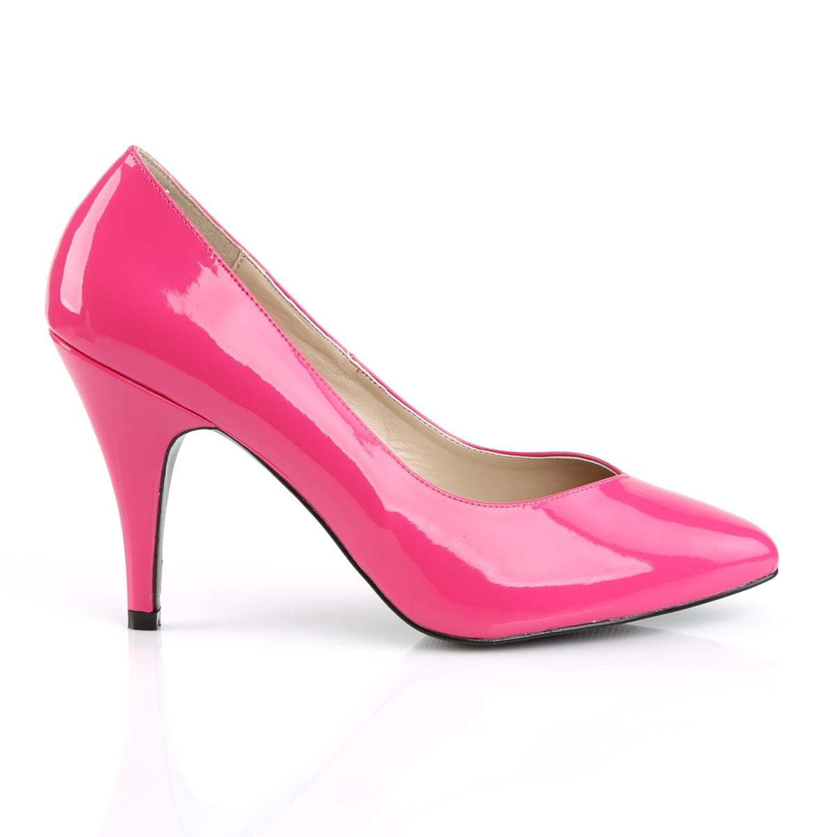 DREAM-420 Pleaser Pink Label - Larger Size H Pink Patent Single Soles [Sexy Shoes]