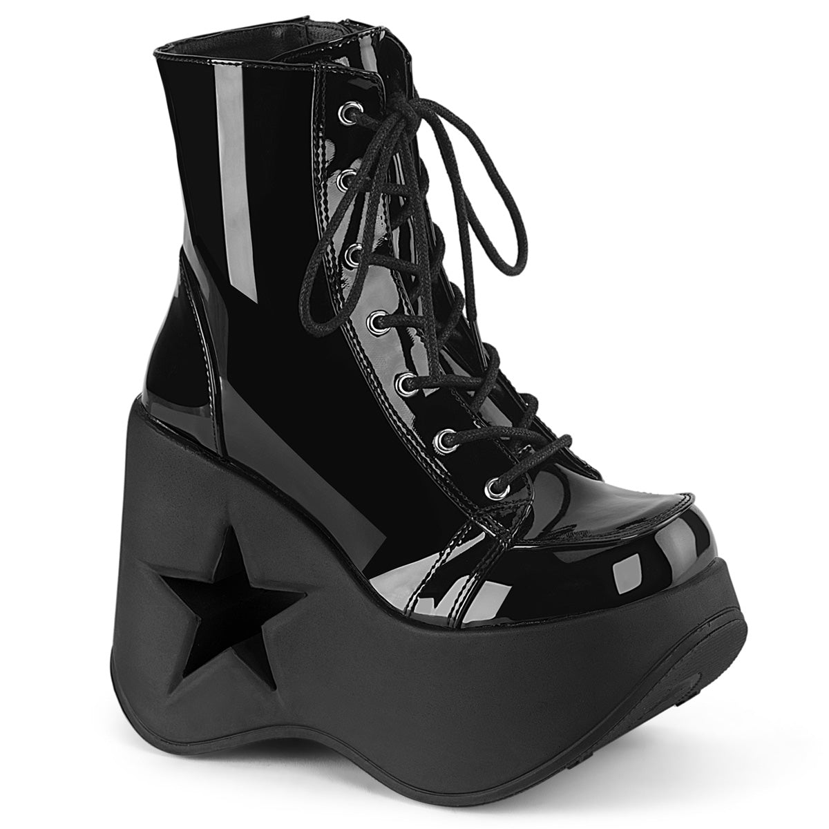 DYNAMITE-106 Alternative Footwear Demonia Women's Ankle Boots Blk Pat