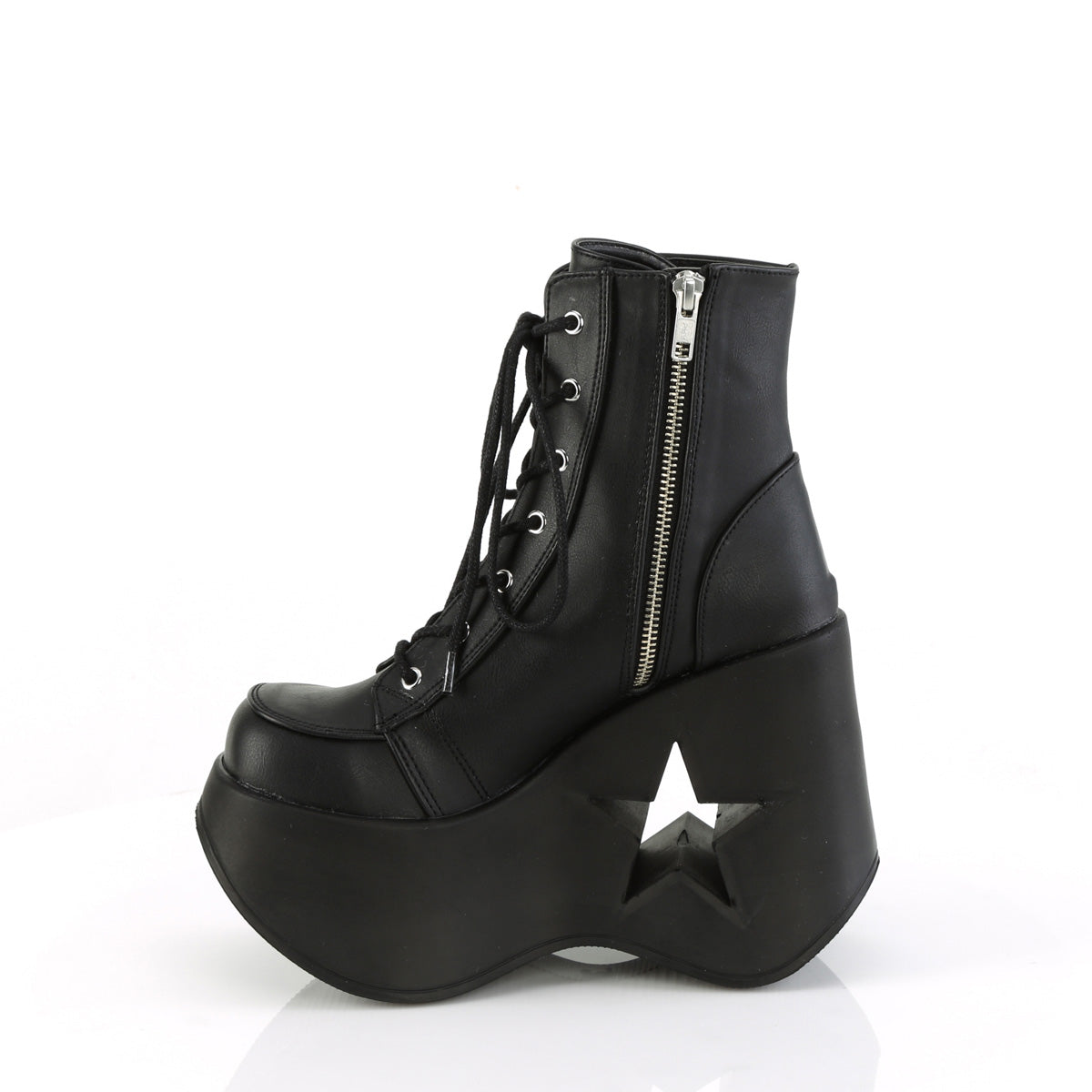 DYNAMITE-106 Demonia Black Vegan Leather Women's Ankle Boots [Demonia Cult Alternative Footwear]