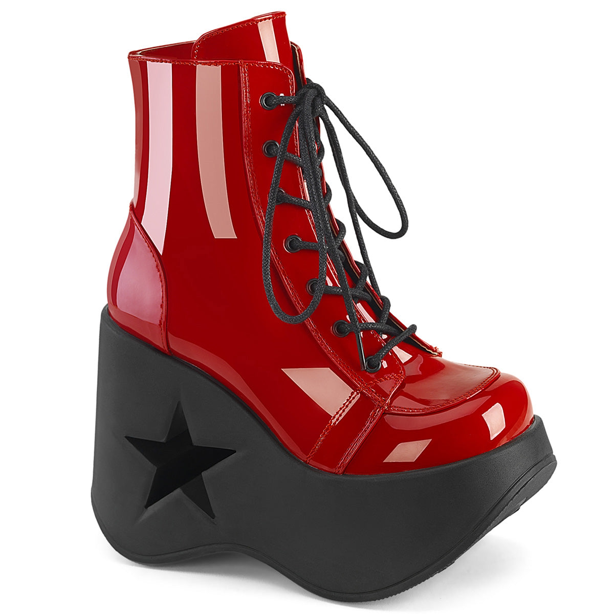 DYNAMITE-106 Alternative Footwear Demonia Women's Ankle Boots Red Pat