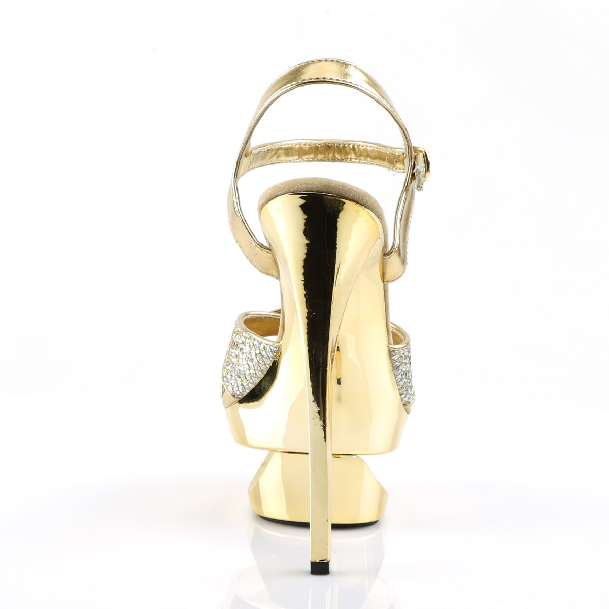 ECLIPSE-619G Pleaser Gold Multi Gltr/Gold Chrome Platform Shoes [Exotic Dance Shoes]