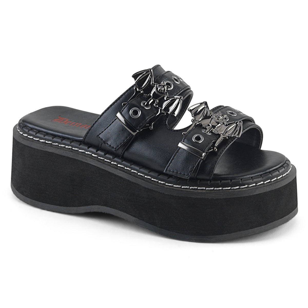 EMILY-100 Alternative Footwear Demonia Women's Sandals Blk Vegan Leather