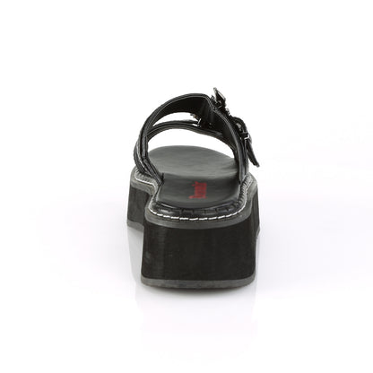 EMILY-100 DemoniaCult Black Vegan Leather Sexy Women's Sandals (Alternative Footwear)