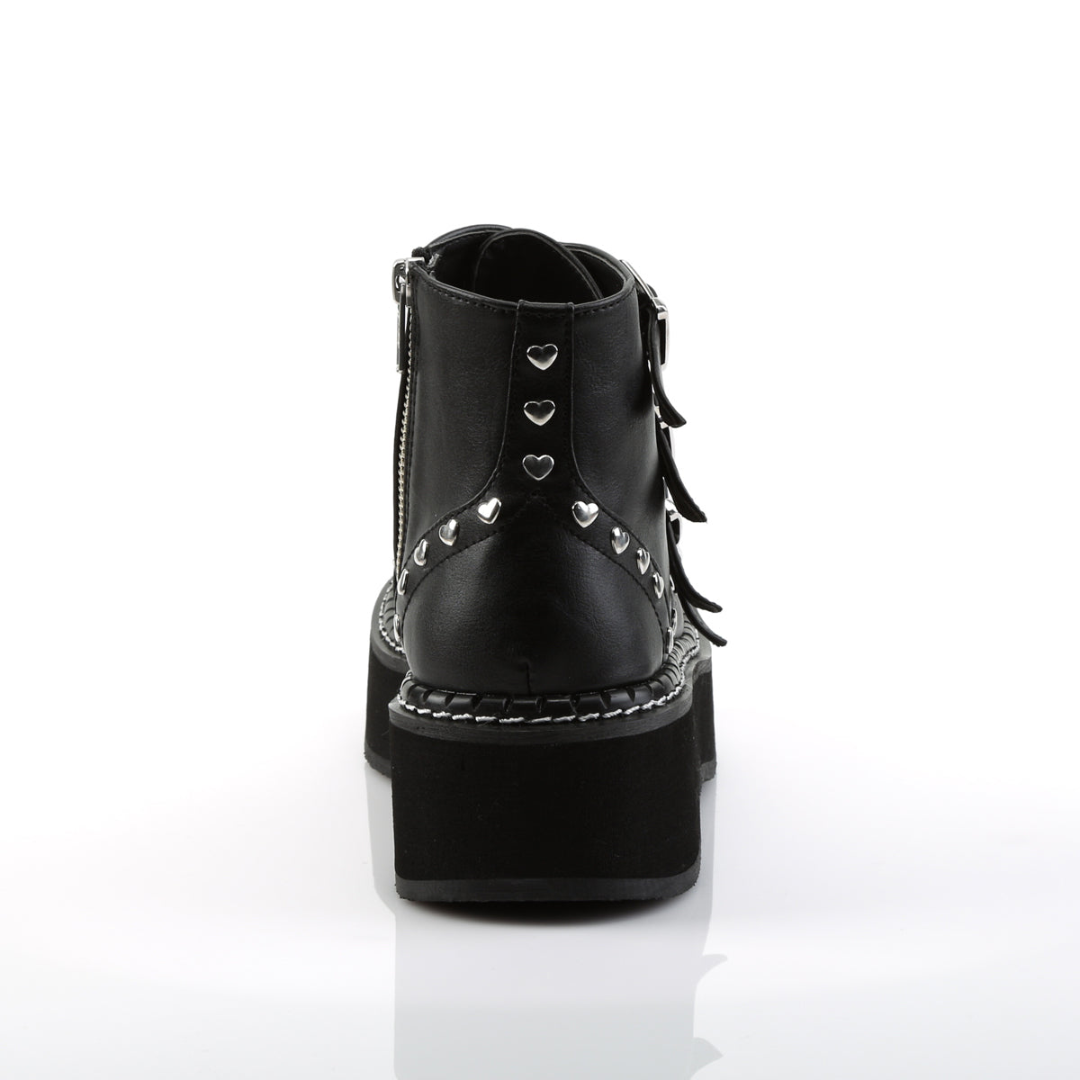 EMILY-315 Demonia Black Vegan Leather Women's Ankle Boots [Demonia Cult Alternative Footwear]