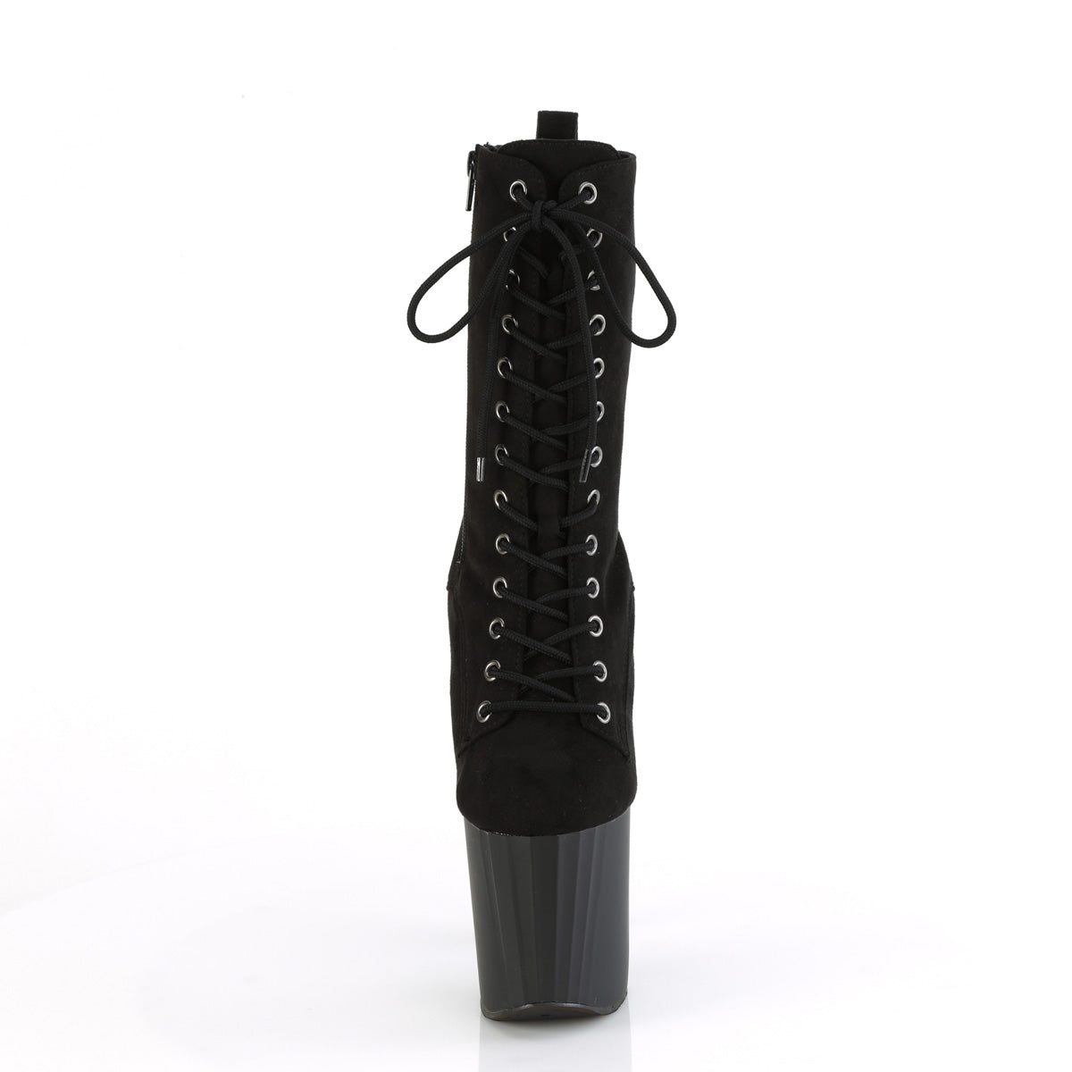 ENCHANT-1040 Pleaser Black Faux Suede/Black Matte Platform Shoes [Kinky Boots]