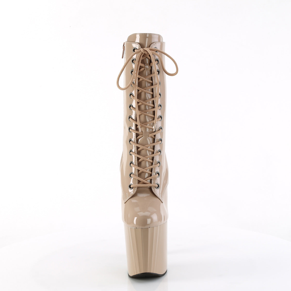 ENCHANT-1040 Pleaser Nude Patent/Nude Platform Shoes [Kinky Boots]