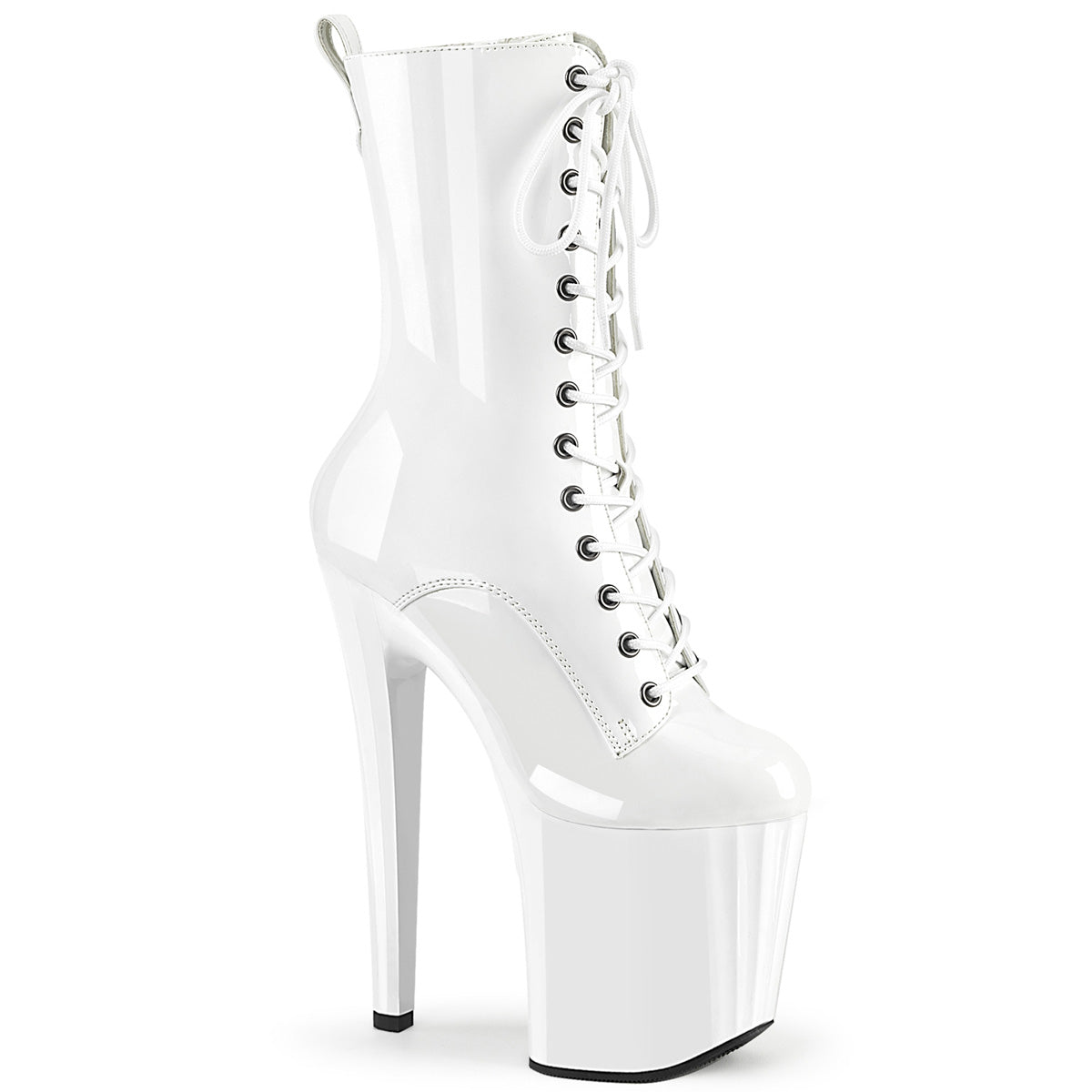 ENCHANT-1040 Pleaser White Patent/White Platform Shoes [Kinky Boots]