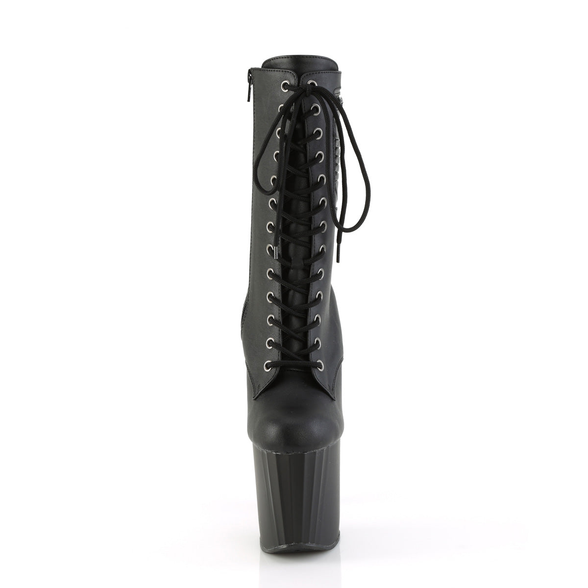 ENCHANT-1040PK Pleaser Black Faux Le/Black Matte Platform Shoes [Kinky Boots]