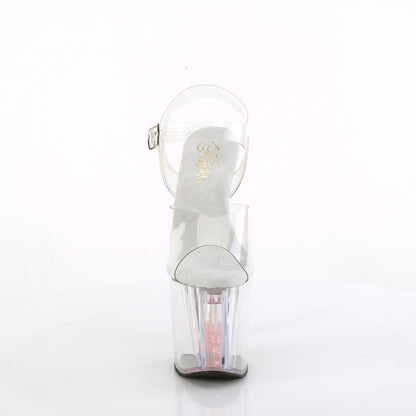 ENCHANT-708AQUA-01 Pleaser Clear/Baby Pink Sexy Platform Shoes (Pole Dancing Heels)