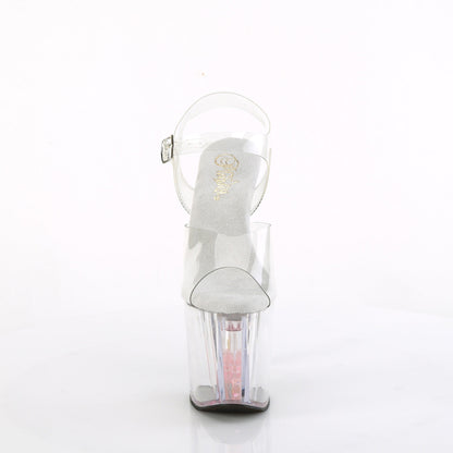 ENCHANT-708AQUA-01 Pleaser Clear/Baby Pink Sexy Platform Shoes (Pole Dancing Heels)