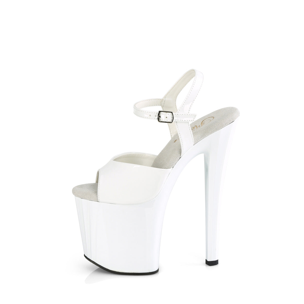 ENCHANT-709 Pleaser White Patent/White Platform Shoes [Exotic Dancing Shoes]