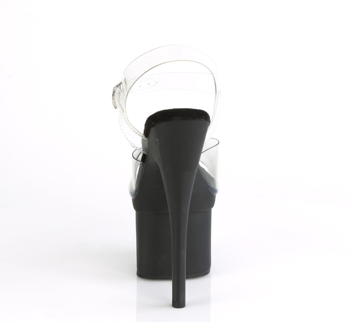 ESTEEM-708 Pleaser Clear/Black Matte Platform Shoes [Exotic Dancing Shoes]