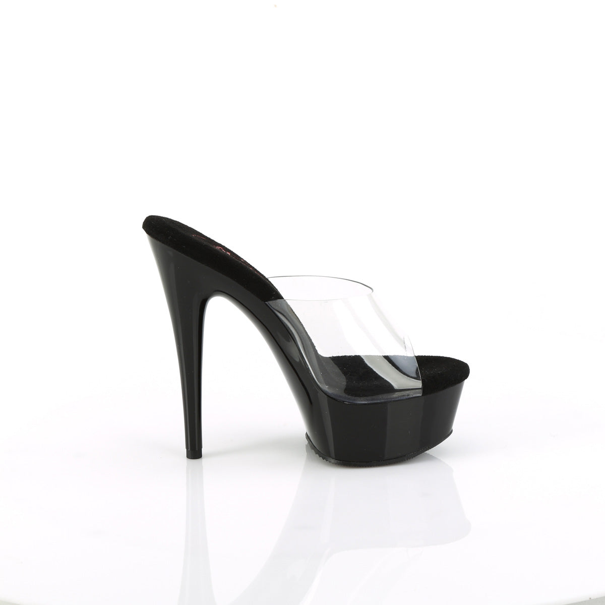 EXCITE-601 Pleaser Clear/Black Platform Shoes [Exotic Dancing Shoes]