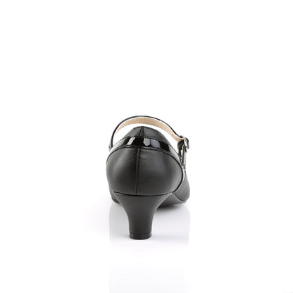 fab 425 large size Mens Heels pleaser pink label single soles blk faux leather pat