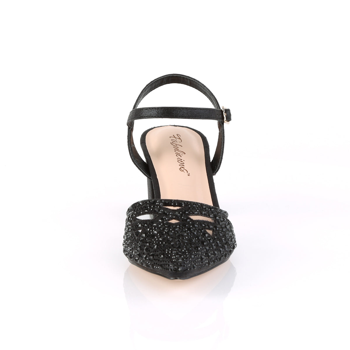 FAYE-06 Fabulicious Black Shimmering Fabric Shoes [Sexy Shoes]