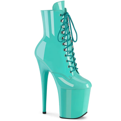 flamingo 1020 pleaser stripper shoes aqua pat aqua