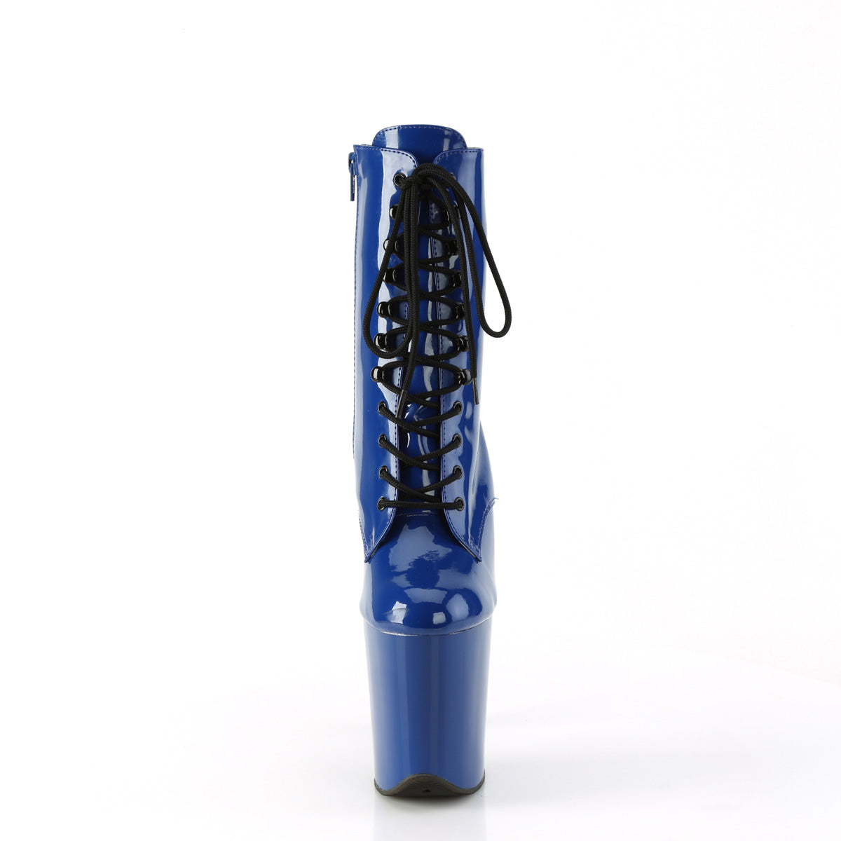 FLAMINGO-1020 Pleaser Royal Blue Patent/Royal Blue Platform Shoes [Pole Dancing Ankle Boots]