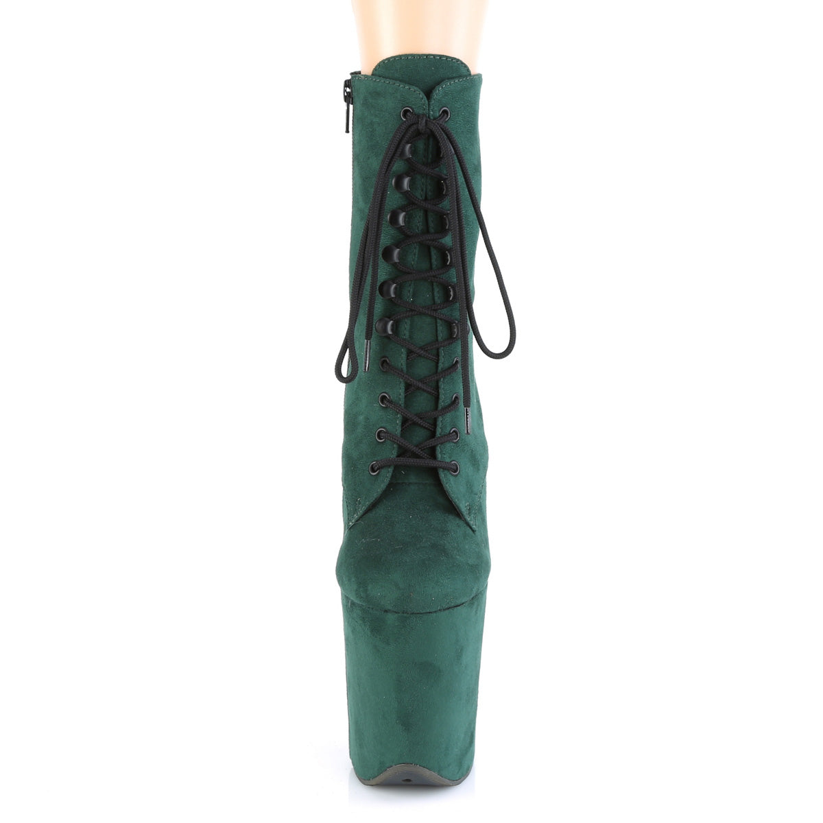 FLAMINGO-1020FS Pleaser Emerald Green F Suede/Emerald Green F.Suede Platform Shoes [Pole Dancing Ankle Boots]