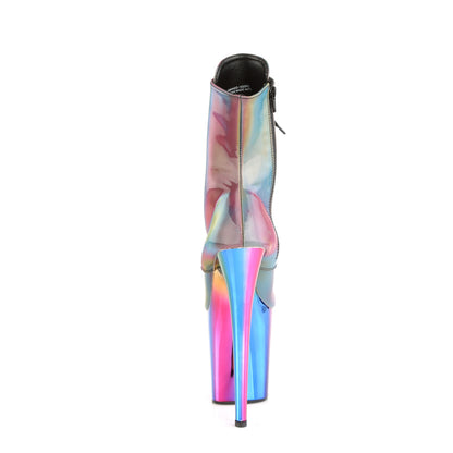 FLAMINGO-1020RC Pleaser Rainbow Reflective/Rainbow Chrome Sexy Platform Shoes (Pole Dancing Heels)