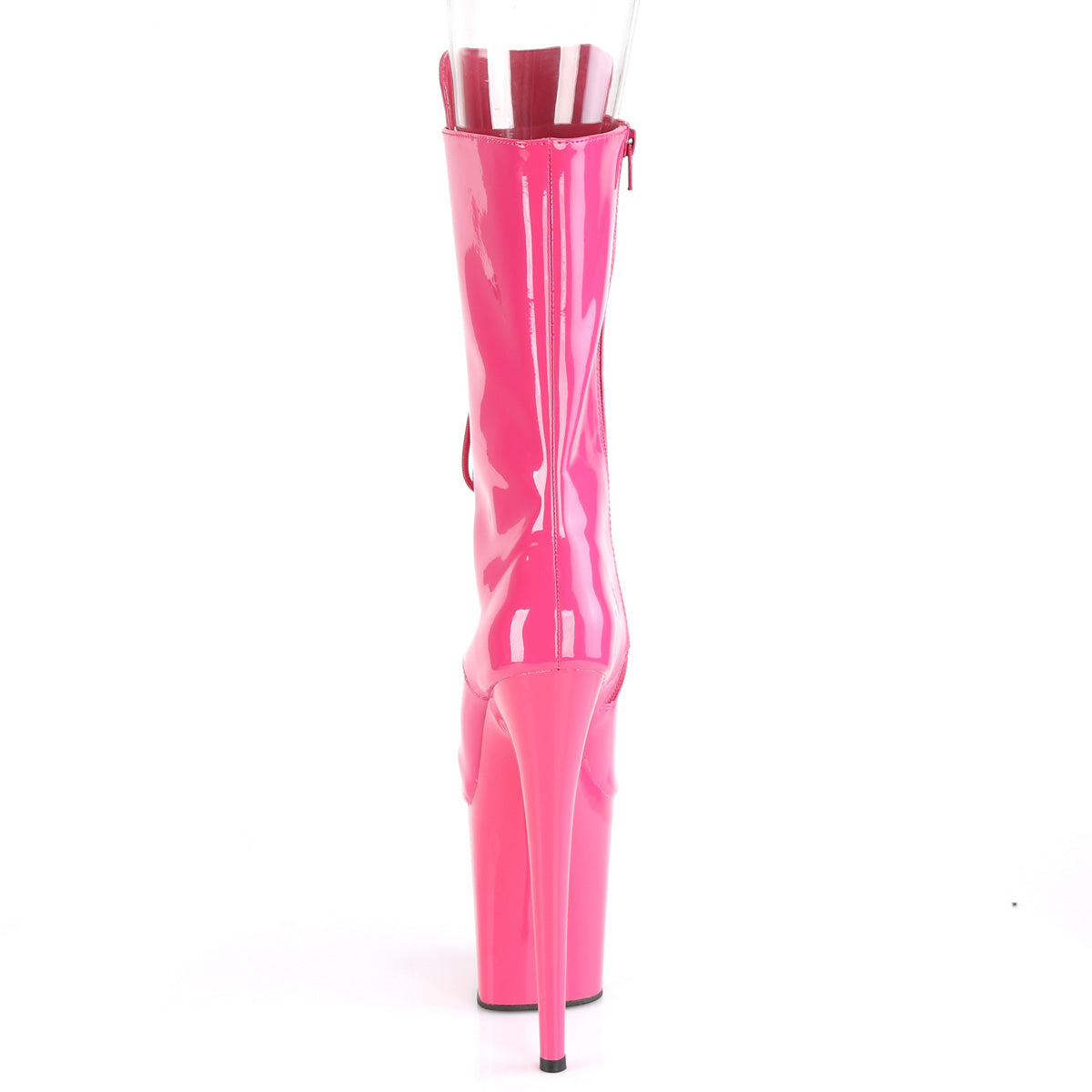 FLAMINGO-1051 Pleaser H Pink Patent/H Pink Platform Shoes [Pole Dancing Ankle Boots]