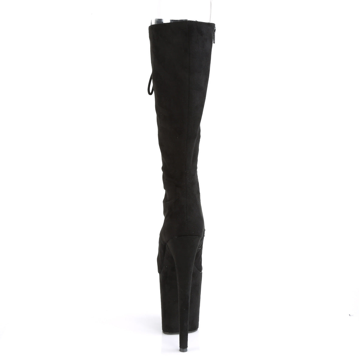 FLAMINGO-2051FS Pleaser Black Faux Suede/Black Faux Suede Platform Shoes [Knee High Boots]