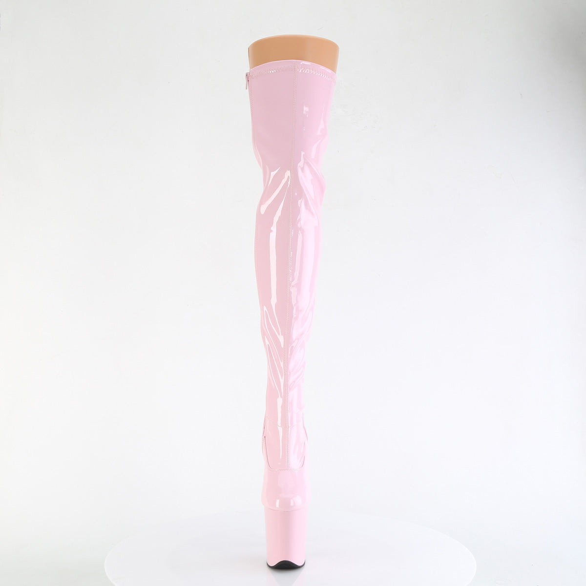 FLAMINGO-3000 Pleaser B Pink Stretch Patent/B Pink Platform Shoes [Thigh High Boots]