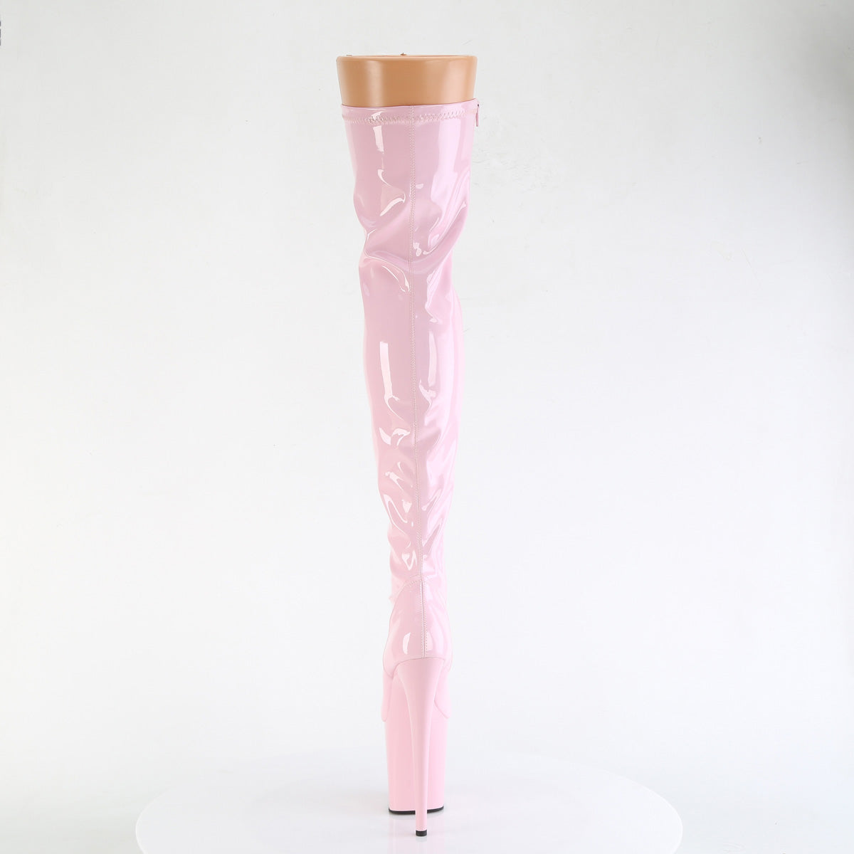 FLAMINGO-3000 Pleaser B Pink Stretch Patent/B Pink Platform Shoes [Thigh High Boots]