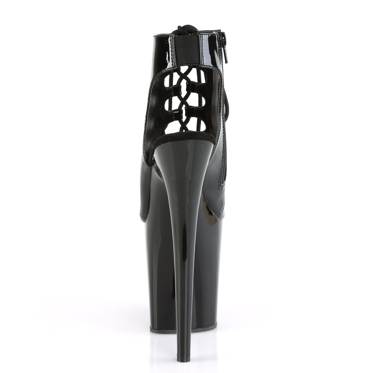 FLAMINGO-800-20 Pleaser Black Patent Platform Shoes [Exotic Dancing Shoes]