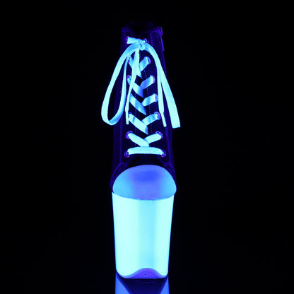 FLAMINGO-800SK-02 Pleaser Black Canvas Sexy Platform Shoes (Pole Dancing Heels)