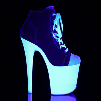 flamingo 800sk 02 pleaser sexy trainers sneaker closed toe neon pole dancing shoes black