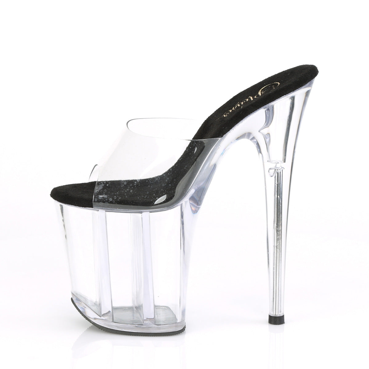 FLAMINGO-801 Pleaser Clear-Black/Clear Platform Shoes [Exotic Dancing Shoes]