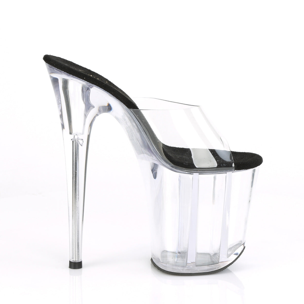 FLAMINGO-801 Pleaser Clear-Black/Clear Platform Shoes [Exotic Dancing Shoes]