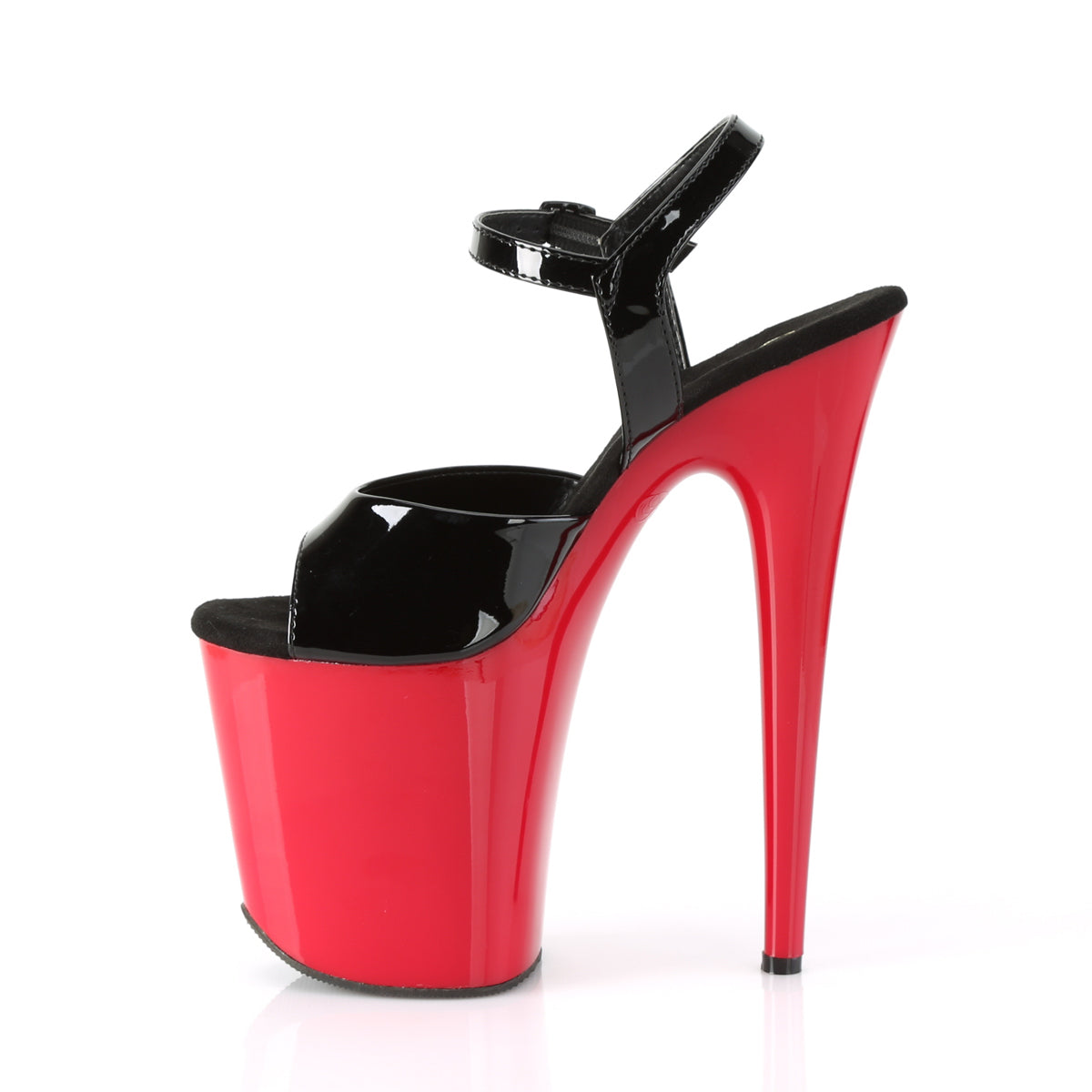 FLAMINGO-809 Pleaser Black Patent/Red Platform Shoes [Exotic Dancing Shoes]