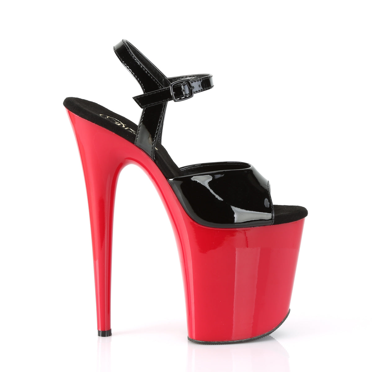 FLAMINGO-809 Pleaser Black Patent/Red Platform Shoes [Exotic Dancing Shoes]