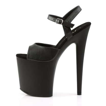 FLAMINGO-809 Pleaser Black Faux Leather Sexy Platform Shoes (Pole Dancing Heels)