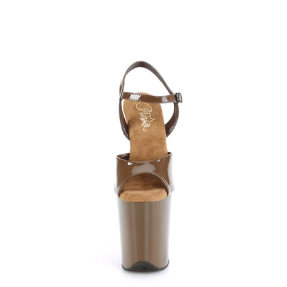 FLAMINGO-809 Pleaser Mocha Patent Sexy Platform Shoes (Pole Dancing Heels)