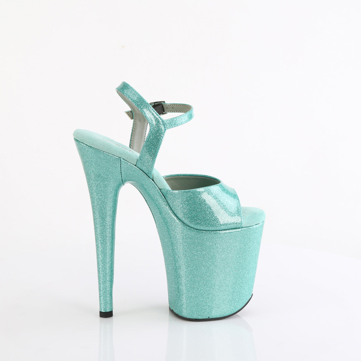 FLAMINGO-809GP Pleaser Aqua Glitter Patent Platform Shoes [Exotic Dancing Shoes]