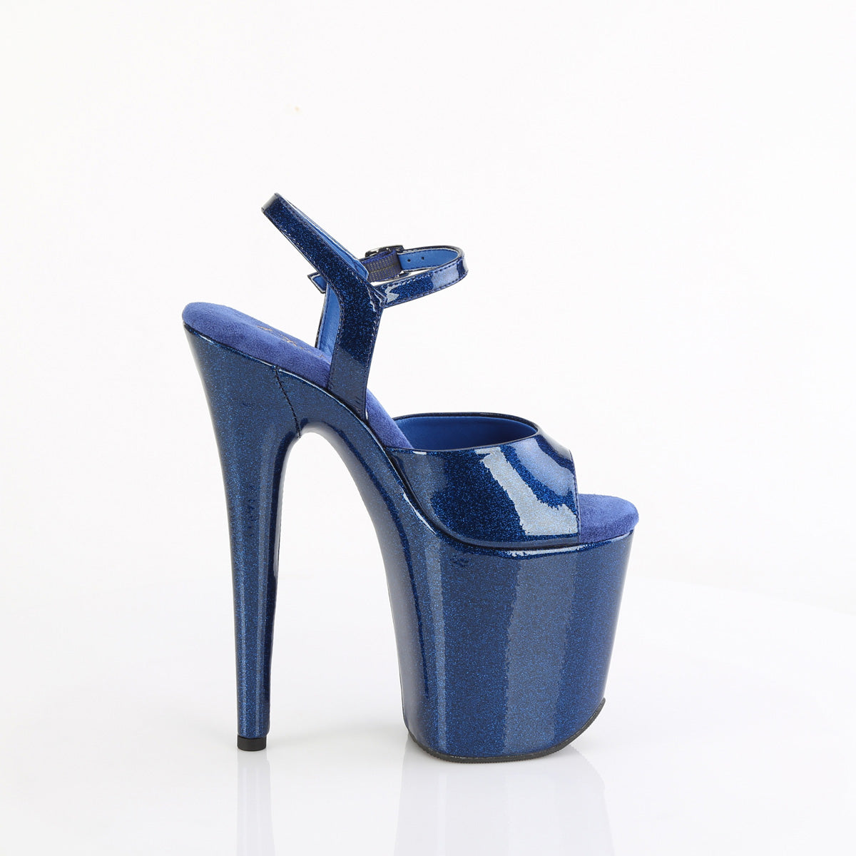 FLAMINGO-809GP Pleaser Navy Blue Glitter Patent Platform Shoes [Exotic Dancing Shoes]