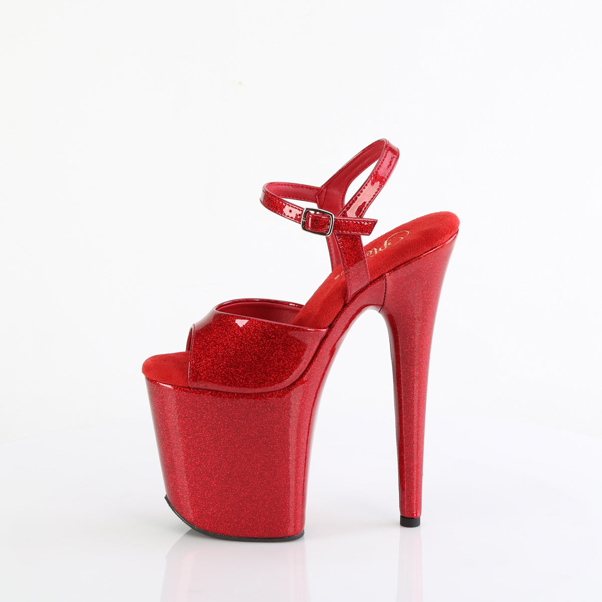 FLAMINGO-809GP Pleaser Ruby Red Glitter Patent Platform Shoes [Exotic Dancing Shoes]