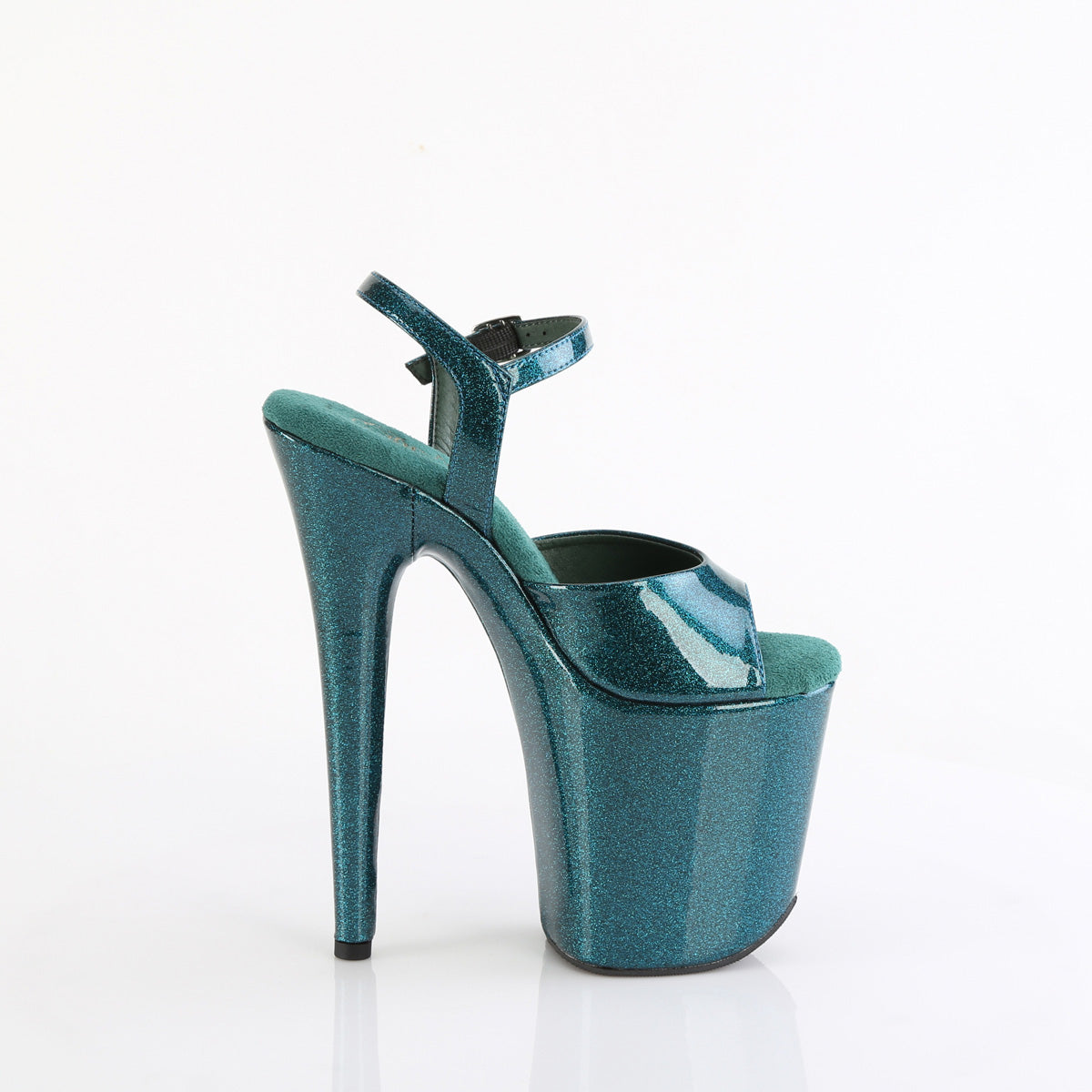 FLAMINGO-809GP Pleaser Teal Glitter Patent Platform Shoes [Exotic Dancing Shoes]