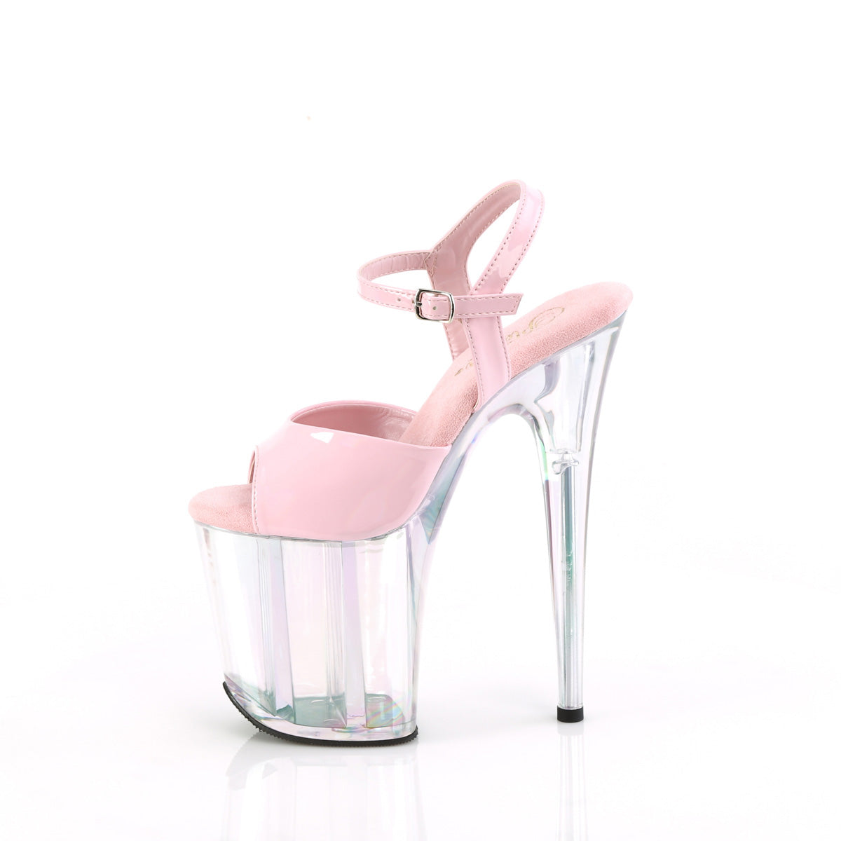 FLAMINGO-809HT Pleaser B Pink Holo Patent/Holo Tinted Platform Shoes [Exotic Dancing Shoes]