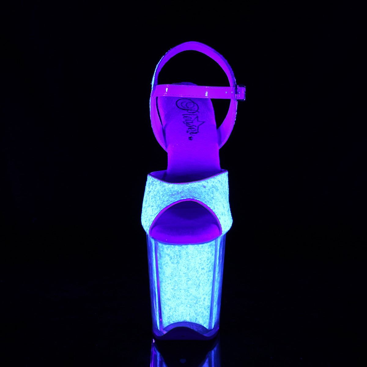 FLAMINGO-810UVG Pleaser Neon Opal Glitter/Neon Opal Glitter Platform Shoes [Exotic Dancing Shoes]