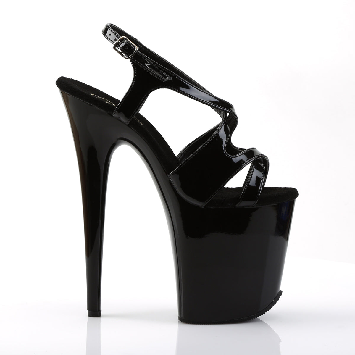 FLAMINGO-831 Pleaser Black Patent Platform Shoes [Exotic Dancing Shoes]