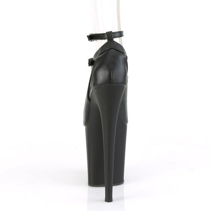 FLAMINGO-850 Pleaser Black Faux Leather Sexy Platform Shoes (Pole Dancing Heels)