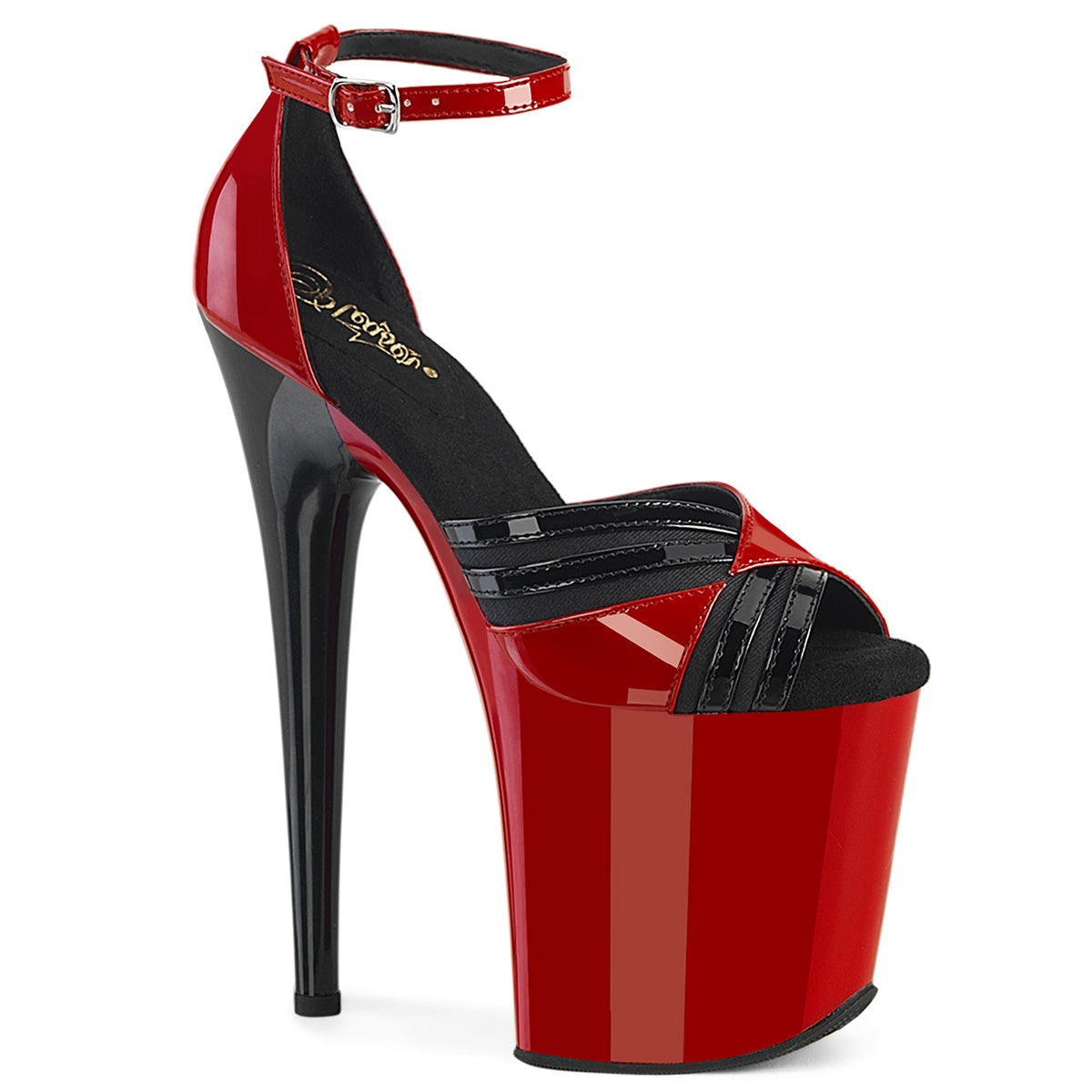 FLAMINGO-884 Pleaser Red-Black/Red-Black Platform Shoes [Exotic Dancing Shoes]