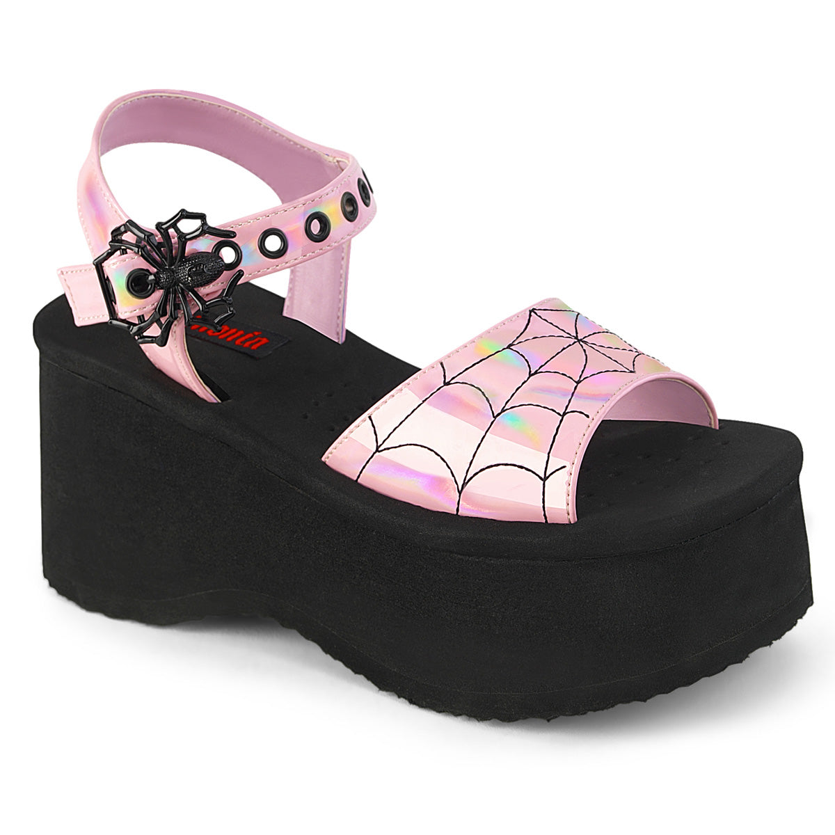 FUNN-10 Alternative Footwear Demonia Women's Sandals B. Pink Holo Pat