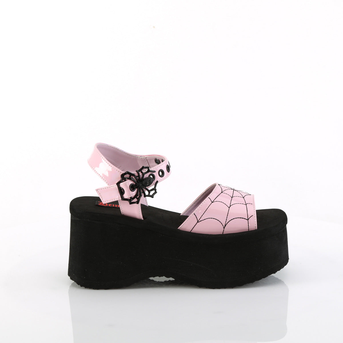 FUNN-10 Demonia B Pink Holo Patent Women's Sandals [Alternative Footwear]