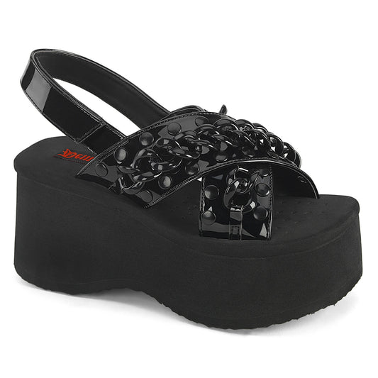 FUNN-12 Alternative Footwear Demonia Women's Sandals Blk Pat