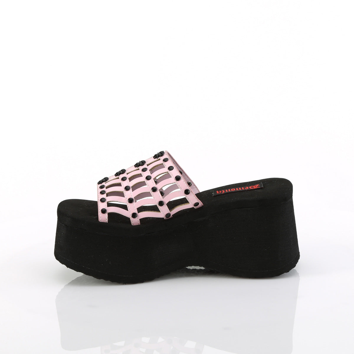 FUNN-13 Demonia B Pink Holo Patent Women's Sandals [Alternative Footwear]